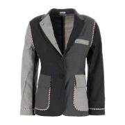 Thom Browne Stilig Multifärgad Ull Blazer Multicolor, Dam