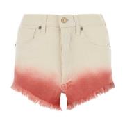 Alanui Tvåtonig denim shorts Multicolor, Dam