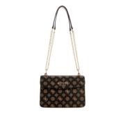 Guess Mocha Logo Multi Crossbody Väska Damer Svart Black, Dam