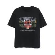 Rhude Town and Country T-Shirt Black, Herr