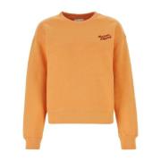 Maison Kitsuné Orange Bomullsweatshirt Orange, Dam