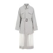 Maison Margiela Nude Trenchcoat Modern Stil Gray, Dam