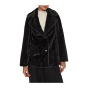 Guess Faux Fur Filomena Jacka i Jet Black Black, Dam