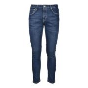 Daniele Alessandrini Herrjeans med Elastanblandning Blue, Herr