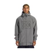 DC Shoes Grå Vattentät Huva Jacka Regular Fit Gray, Herr