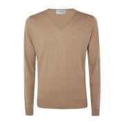 John Smedley Muskot V-ringad Pullover Sweater Beige, Herr