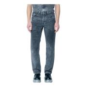 Diesel Pinstriped D-Macs Jeans Gray, Herr