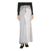 MM6 Maison Margiela Panel Denimkjol Blue, Dam