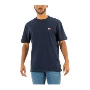 Tommy Jeans Regenerativ Bomull Badge T-shirt Blue, Herr