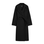 Max Mara Weekend Lyxig ullblandad kappa Black, Dam