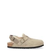 Birkenstock Shearling Taupe Stiliga Vinterstövlar Beige, Dam