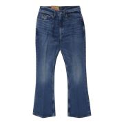 Polo Ralph Lauren Flare Crop Jeans Blue, Dam