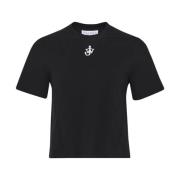 JW Anderson Svart Crew Neck T-shirts och Polos Black, Dam