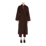 Max Mara Studio Bordeaux Ull Wrap Kappa Red, Dam