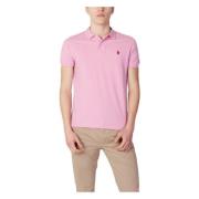 U.s. Polo Assn. Kortärmad bomullspolo kollektion Pink, Herr