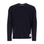 Thom Browne Midnight Blue Stretch Wool T-shirt Blue, Herr