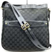 Gucci Vintage Pre-owned Canvas gucci-vskor Black, Dam