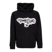 Tommy Hilfiger Graffiti Hoodie Lättvikts Sweatshirt Svart Black, Herr