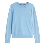 Tommy Hilfiger Blå Jersey Stitch Casual Topp Blue, Dam