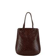 Bottega Veneta Vintage Pre-owned Laeder axelremsvskor Brown, Dam