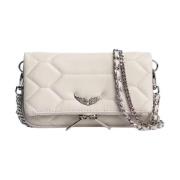 Zadig & Voltaire Rock Nano Quiltad Läderclutch White, Dam