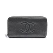 Chanel Vintage Pre-owned Laeder plnbcker Gray, Dam