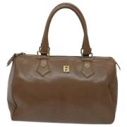 Fendi Vintage Pre-owned Laeder handvskor Brown, Dam