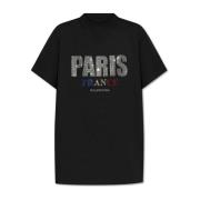 Balenciaga T-shirt med logotyp Black, Dam