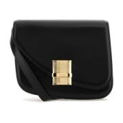 Salvatore Ferragamo Stilren Svart Läder Crossbody-väska Black, Dam