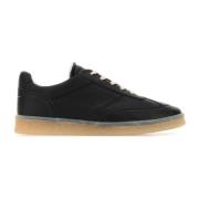 MM6 Maison Margiela Klassiska svarta lädersneakers Black, Herr