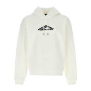 Dsquared2 Vit Bomullsblandnings Sweatshirt White, Herr