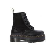 Dr. Martens Damskor i läder med platå Black, Dam