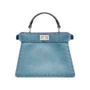 Fendi Peekaboo Iseeu Laguna Stil Handväska Blue, Dam