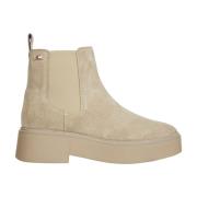 Tommy Hilfiger Beige Chelsea Flag Ankelboots Beige, Dam