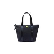 Lacoste Jeanne Nylon Handväska med Dragkedja Black, Dam