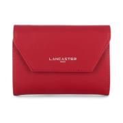 Lancaster Slät Fickplånbok med Tryckknapp Red, Unisex