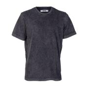 Mauro Grifoni Herr Crew Neck T-shirt. Italienskt bomull. Regular Fit. ...