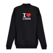 Vetements Tröja med logotyp Black, Herr