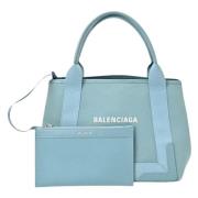 Balenciaga Vintage Pre-owned Canvas handvskor Blue, Dam