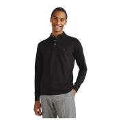 Tommy Hilfiger Långärmad Polo Tröja Black, Herr