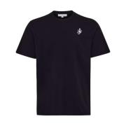 JW Anderson Ankare Broderad Svart T-shirt Black, Herr