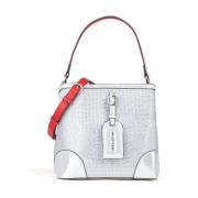 Valentino by Mario Valentino Label Handväska i Silver Polyester Gray, ...