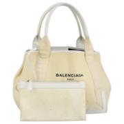 Balenciaga Vintage Pre-owned Canvas handvskor Beige, Dam