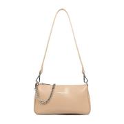 Lancaster Suave Even Dragkedja Crossbody Väska Beige, Dam