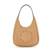 Stella McCartney Beige Logo Print Hobo Tote Bag Beige, Dam