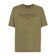 Balmain Vintage broderad T-shirt Green, Herr