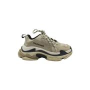 Balenciaga Vintage Pre-owned Polyester sneakers Beige, Dam