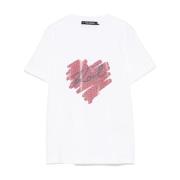 Karl Lagerfeld T-shirt Karl Lagerfeld karl heart a1w17115 White, Dam