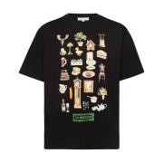 JW Anderson Diorama Print Svart T-shirt Black, Herr