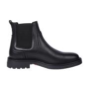 Tommy Hilfiger Svarta Chelsea Ankelboots för Män Black, Herr